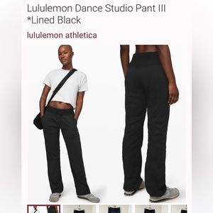 Lululemon studio dance pant - lined